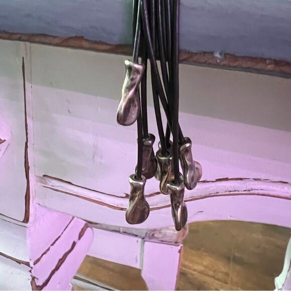 Uno De 50 Unode50 Brown Leather & Silver Necklace - Picture 3 of 8